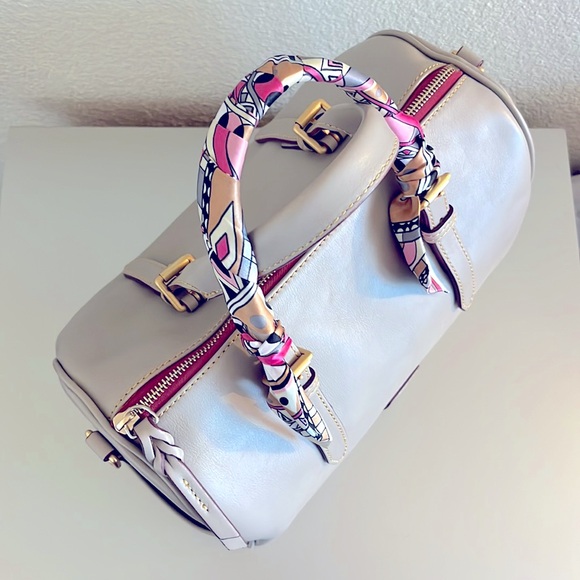 Dooney & Bourke Florentine Olivia Satchel / Light Taupe - Picture 5 of 14